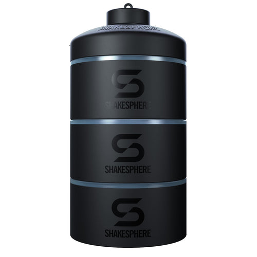 ShakeSphere 三合一營養品分裝盒 迷霧黑 藍色隔層 85g / 3oz